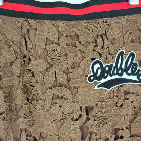 ダブルスタンダードクロージング DOUBLE STANDARD CLOTHING ロゴワッペン 花柄レース タイトスカート レディース JPN:38